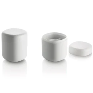 Alessi Badezimmeraccessoires^Birillo Wattepadbehälter, weiß