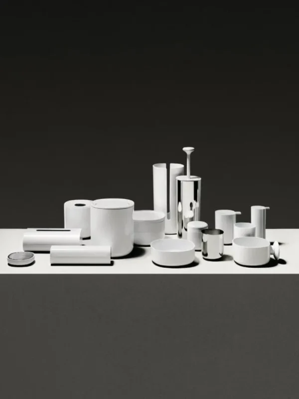 Alessi Badezimmeraccessoires^Birillo Wattepadbehälter, weiß