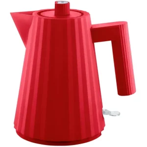 Alessi Haushaltsgeräte^Elektrischer Plissé Wasserkocher, 1 L, Rot