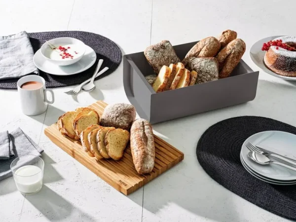 Alessi Küchenutensilien^Mattina Brotkasten, Dunkelgrau