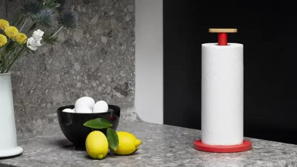 Alessi Küchenutensilien^Mattina Küchenrollenhalter, Rot