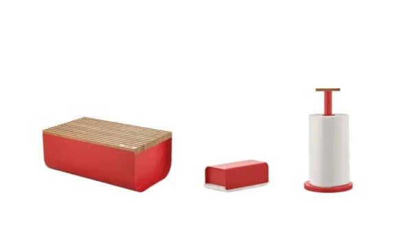 Alessi Küchenutensilien^Mattina Küchenrollenhalter, Rot