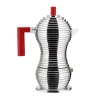 Alessi Karaffen Und Krüge^Pulcina Espressokocher für Induktion, 3 Tassen, Aluminium – Rot