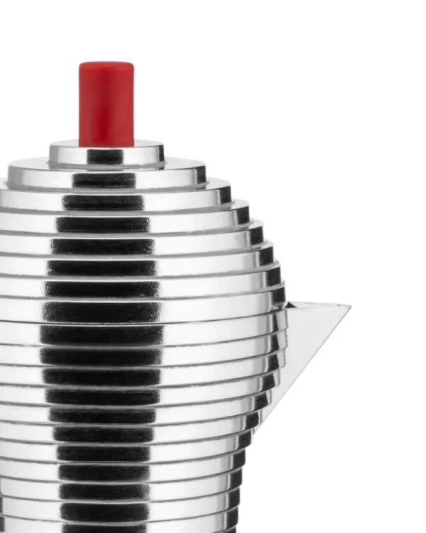 Alessi Karaffen Und Krüge^Pulcina Espressokocher für Induktion, 3 Tassen, Aluminium – Rot