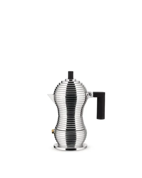 Alessi Karaffen Und Krüge^Pulcina Espressokocher für Induktionsherd, 3 Tassen, Aluminium - schwarz