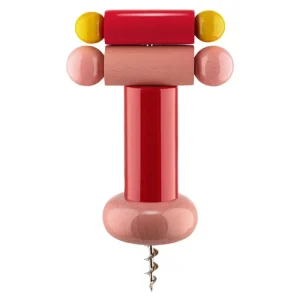 Alessi Küchenutensilien^Twergi ES17 Korkenzieher, Rot – Rosa – Gelb