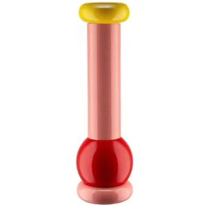 Alessi Küchenutensilien^Twergi MP0210 Gewürzmühle, Rot – Rosa – Gelb