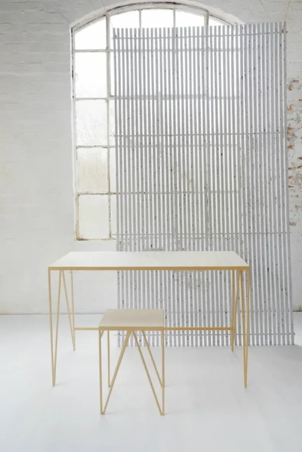 Fredericia Tische-&New Study Schreibtisch, Linoleum, Butternut