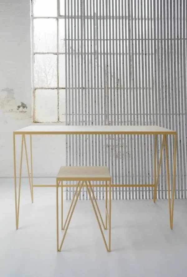 Fredericia Tische-&New Study Schreibtisch, Linoleum, Butternut