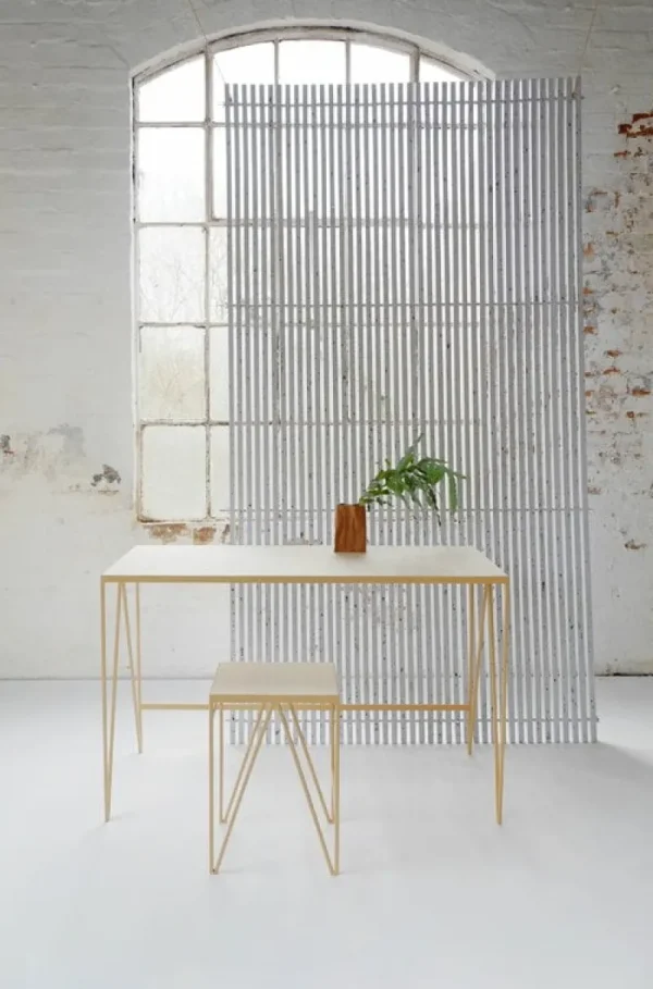 Fredericia Tische-&New Study Schreibtisch, Linoleum, Butternut