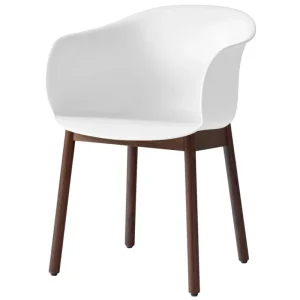 Klassik Studio Sitzgelegenheiten-&Tradition Elefy JH30 Stuhl, weiß - Walnuss