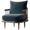 Form & Refine Sitzgelegenheiten-&Tradition Fly SC10 Sessel, Eiche geräuchert und geölt, Ritz 0408 Blue-gray