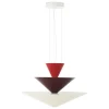 AGO Deckenleuchten-&Tradition Gio LN15 Pendelleuchte, 92 cm, Zinnober - dunkles Burgund - Ecru