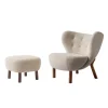 HAY Sitzgelegenheiten-&Tradition Little Petra Loungesessel und Pouf, Karakorum 003 – Nussbaum