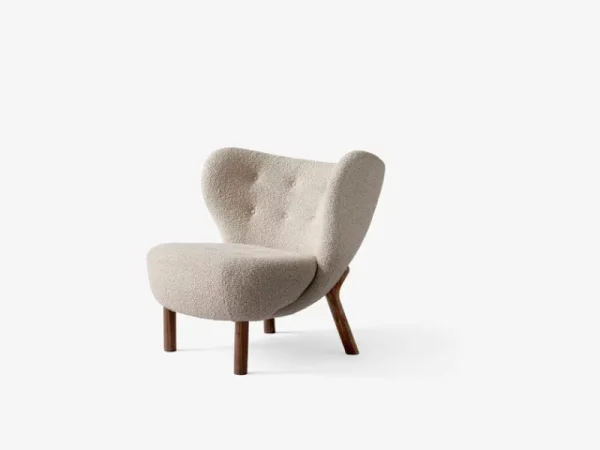 HAY Sitzgelegenheiten-&Tradition Little Petra Loungesessel und Pouf, Karakorum 003 – Nussbaum