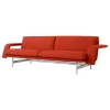 Normann Copenhagen Sitzgelegenheiten-&Tradition Meantime AV31 3-Sitzer Sofa, poliertes Aluminium - rot Fiord 0571