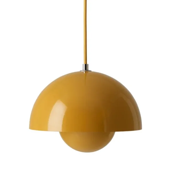 Louis Poulsen Deckenleuchten-&Tradition Pendelleuchte FlowerPot VP1, senfgelb
