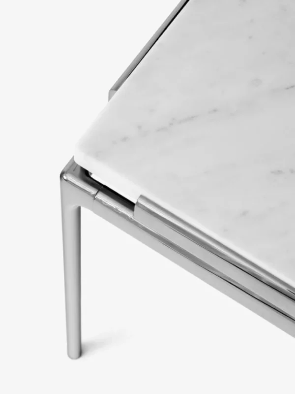 Wendelbo Tische-&Tradition Sett LN11 Beistelltisch, Bianco Carrara - dunkles Chrom