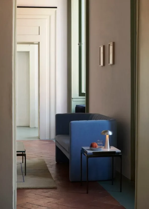 Wendelbo Tische-&Tradition Sett LN11 Beistelltisch, Bianco Carrara - dunkles Chrom