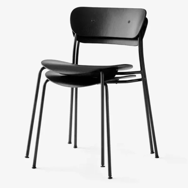 Artek Sitzgelegenheiten-&Tradition Stuhl Pavilion AV1, schwarz