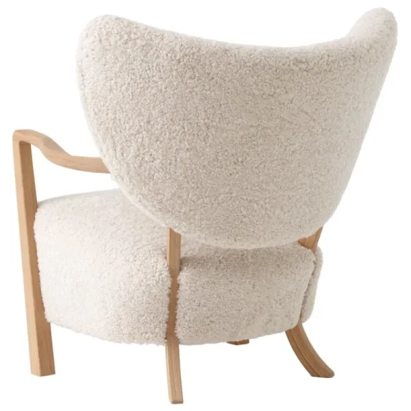 &Tradition Sitzgelegenheiten-&Tradition Wulff ATD2 Loungesessel, Moonlight-Schaffell - Eiche