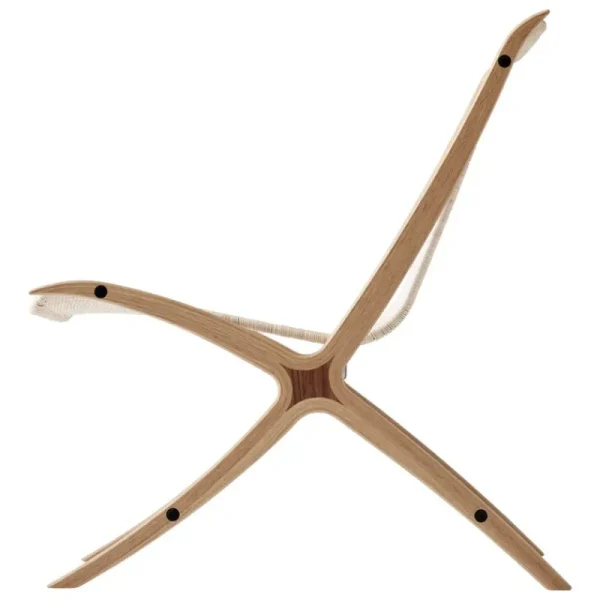 Normann Copenhagen Sitzgelegenheiten-&Tradition X HM10 Loungesessel, Eiche mit Walnusseinsätzen - Natur