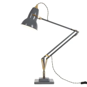 Anglepoise Bürobeleuchtung | Schreibtischlampen^Original 1227 Brass Schreibtischleuchte, Elefantengrau