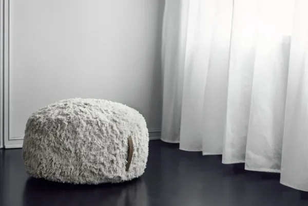 Finnish Design Shop Kissen | Sitzgelegenheiten^Anno Rahka Pouf, 60 cm, Naturweiß