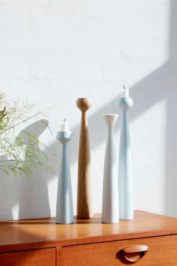 Audo Copenhagen Kerzen Und Kerzenhalter-applicata Tulip Kerzenhalter, Himmelblau