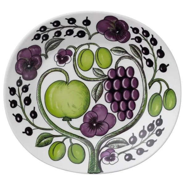 Arabia Geschirr^Teller Paratiisi, oval 25 cm, violett