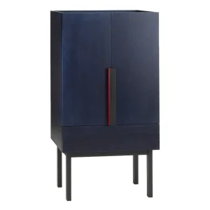 Wooden Aufbewahrungsmöbel-Ariake Aizome wardrobe, indigo - black - red