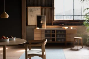 Woodnotes Sitzgelegenheiten-Ariake Dovetail Hocker, Hinoki