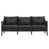 Muuto Sofas Und Liegen-Ariake Sofa Braid, Dreisitzer, schwarz
