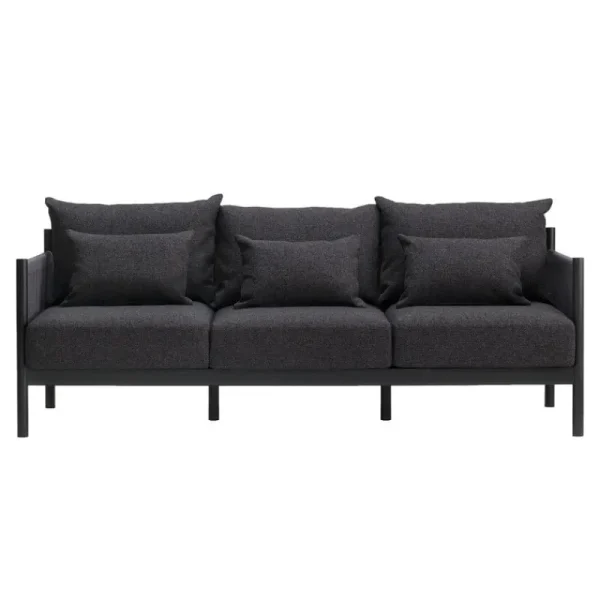 Muuto Sofas Und Liegen-Ariake Sofa Braid, Dreisitzer, schwarz