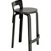 Artek Sitzgelegenheiten-Aalto Hochstuhl K65, schwarz