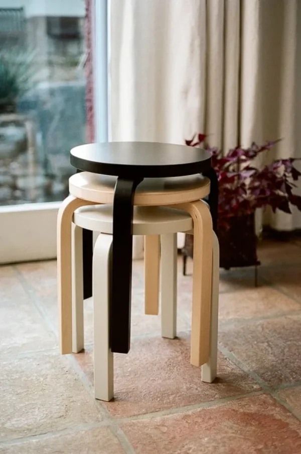 Artek Sitzgelegenheiten-Aalto Hocker 60, Birke