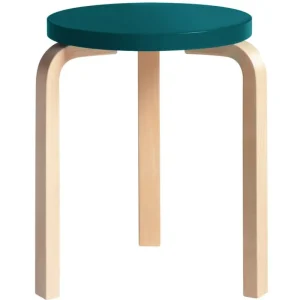 Hem Sitzgelegenheiten-Artek Aalto Hocker 60, petrol/Birke