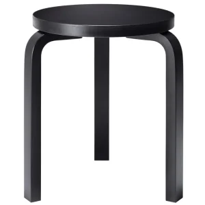 Wendelbo Sitzgelegenheiten-Artek Aalto Hocker 60, schwarz lackiert