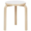Muuto Sitzgelegenheiten-Artek Aalto Hocker 60, weißes Laminat