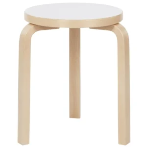 Muuto Sitzgelegenheiten-Artek Aalto Hocker 60, weißes Laminat