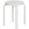 Artek Sitzgelegenheiten-Aalto Hocker E60, weiß lackiert