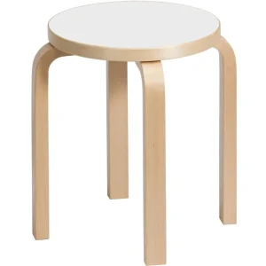 HAY Sitzgelegenheiten-Artek Aalto Hocker E60, weißes Laminat