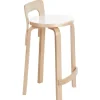 Normann Copenhagen Sitzgelegenheiten-Artek Aalto K65 Hochstuhl, weißes Laminat