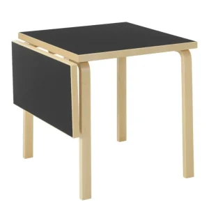 &Tradition Tische-Artek Aalto Klapptisch DL81C, Birke - schwarzes Linoleum