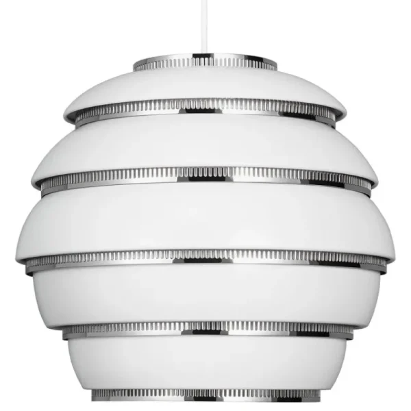 LYFA Deckenleuchten-Artek Aalto Pendelleuchte A331 „Beehive“, weiß/Chrom