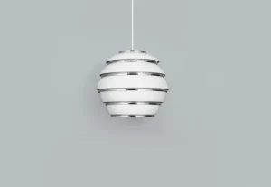 LYFA Deckenleuchten-Artek Aalto Pendelleuchte A331 „Beehive“, weiß/Chrom