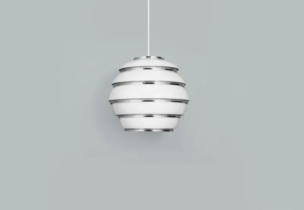 LYFA Deckenleuchten-Artek Aalto Pendelleuchte A331 „Beehive“, weiß/Chrom
