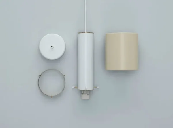 Kartell Deckenleuchten-Artek Aalto Pendelleuchte A110 „Handgranate“, weiß - leinenfarben