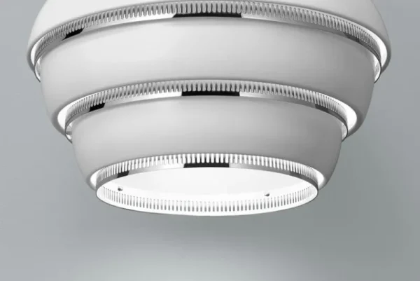 LYFA Deckenleuchten-Artek Aalto Pendelleuchte A331 „Beehive“, weiß/Chrom
