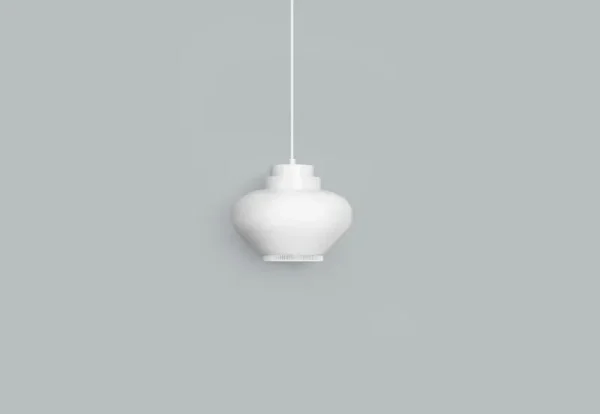 Secto Design Deckenleuchten-Artek Aalto Pendelleuchte A333 "Turnip", weiß